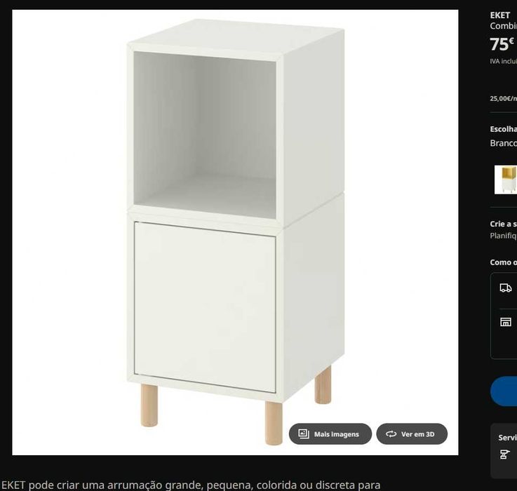 Armário EKET Combinação armário c/pernas IKEA
