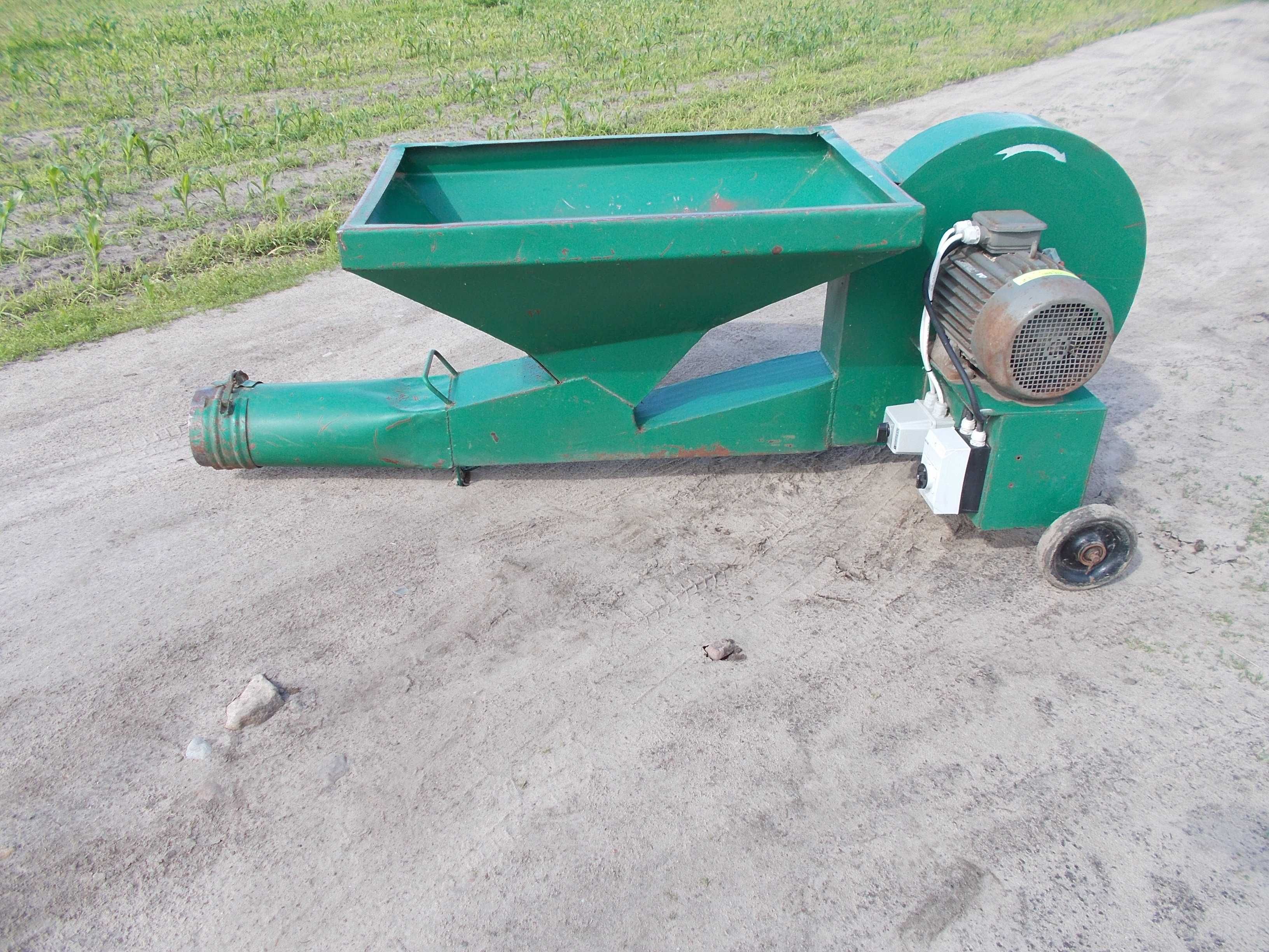 Dmuchawa do zboża z silnikiem 7,5kw 4,5kw.Mało używana.