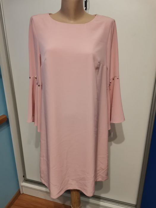 Sukienka damska Pretty Girl rozm 40, pudrowy róż, jesień