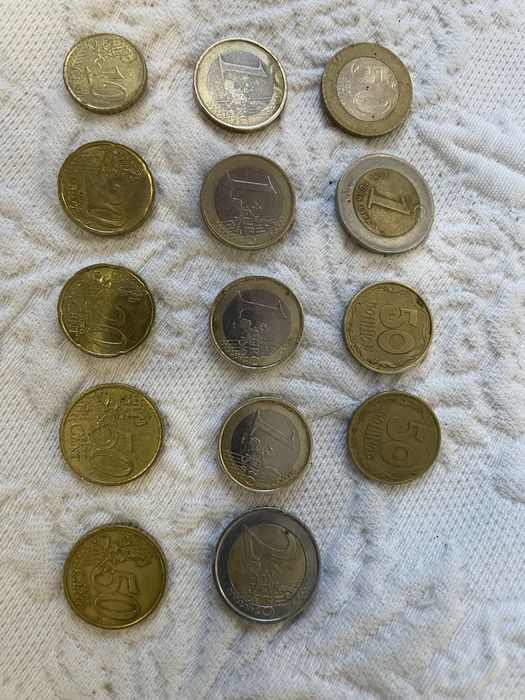 Монеты евро разные