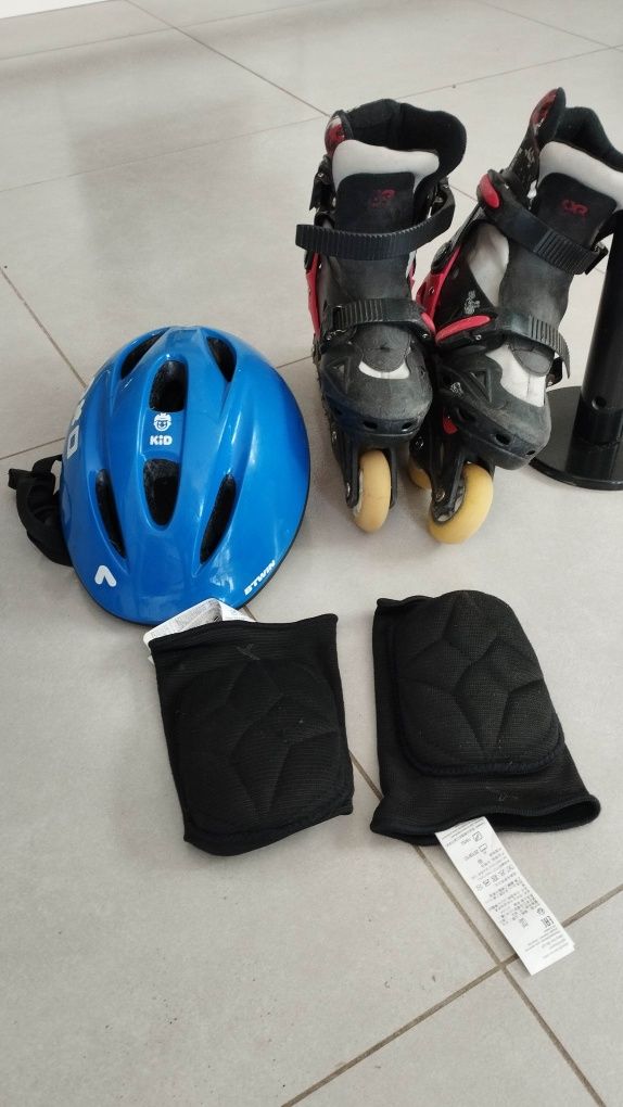 Rolki regulowane 31-34+ kask+ ochraniacze