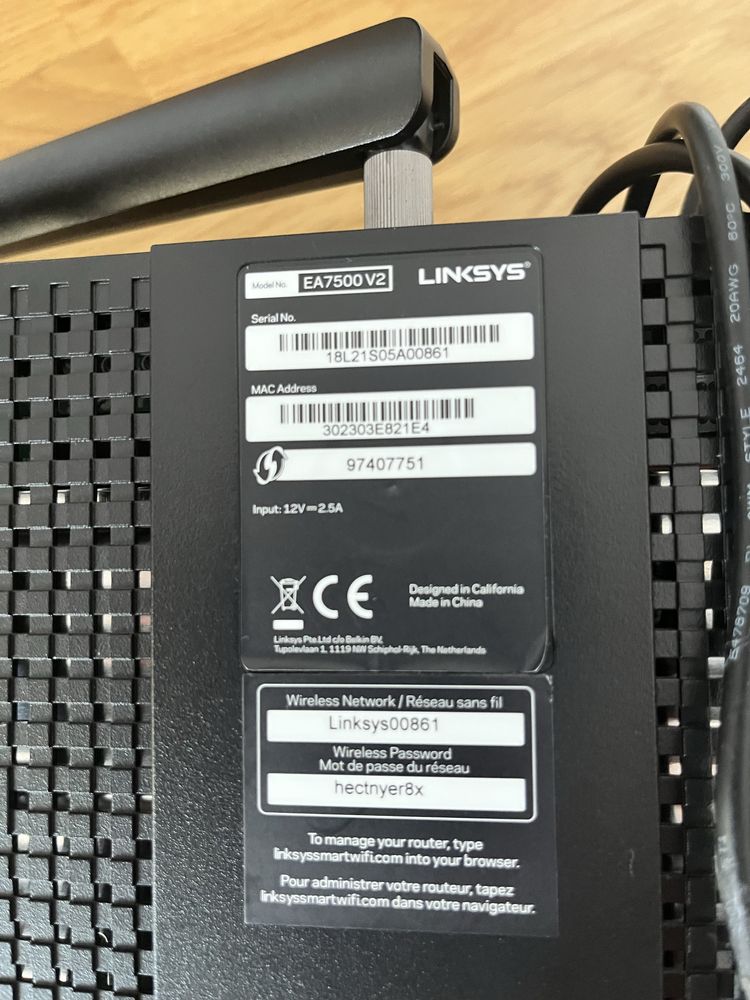 Dwuzakresowy router Linksys Wi-Fi 5MAX-STREAM® EA7500