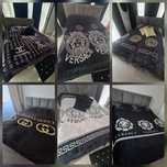 Koc polarowy narzuta na łóżko 200x220  chanel versace  lv glamour