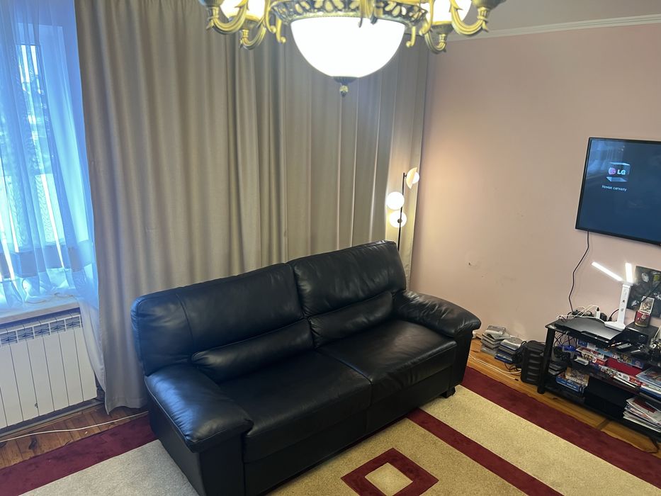 Чорний Шкіряний Диван з натуральної шкіри з Данії