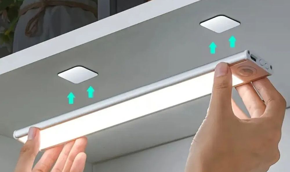Lampa podszafkowa kuchenna panel LED czujnik ruchu trzy kolory 30cm