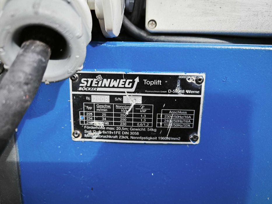 Winda Drabina Dekarska Steinweg Bocker TOP LIFT 250kg 12m nr.33