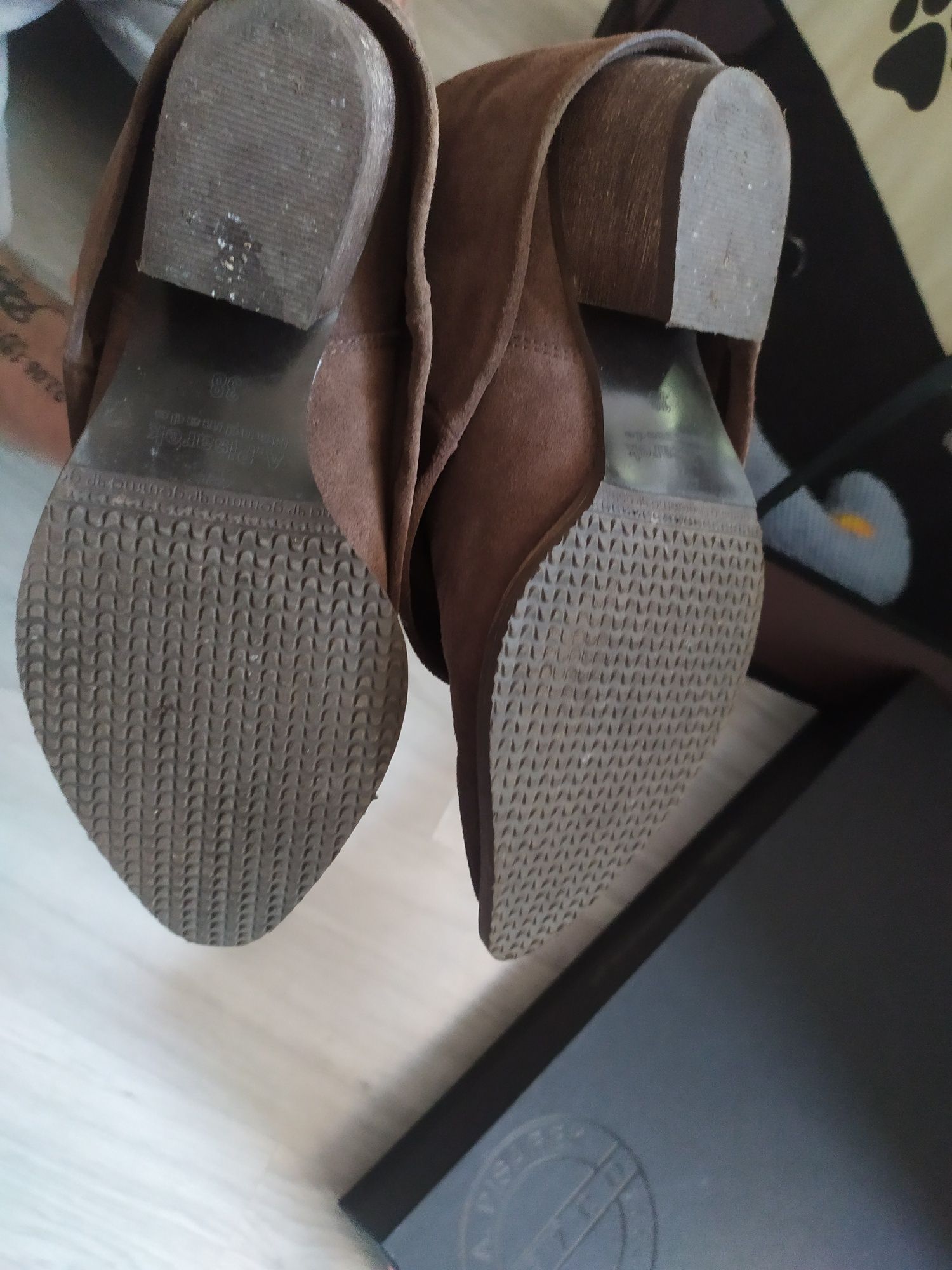 Buty kozaki kowbojki z nakładką Beyco Pisarek 38 brąz