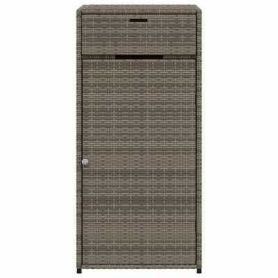 Szafka ogrodowa, szara, 55x55x111 cm, polirattan