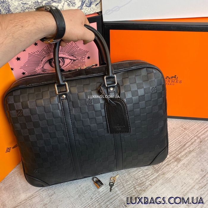 Мужской кожаный портфель Louis Vuitton Чоловічий шкіряний