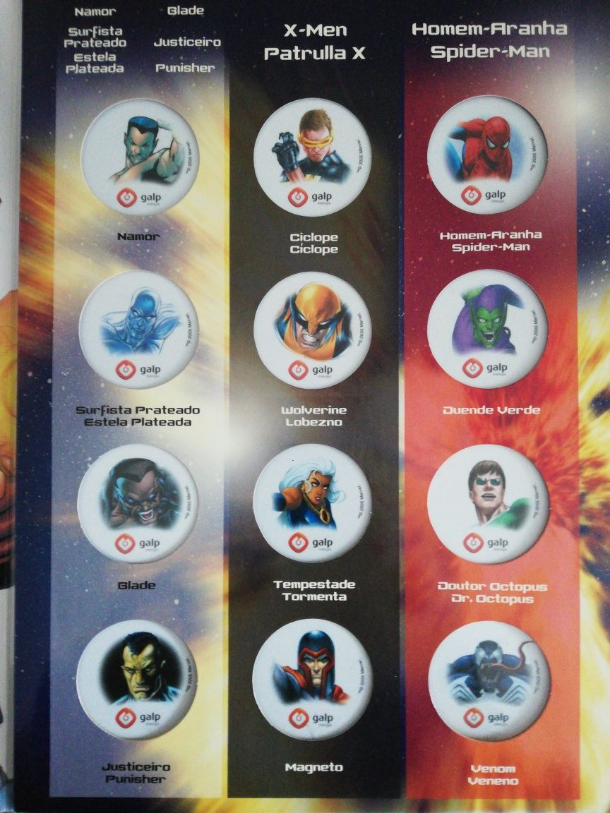 Coleção Marvel Heroes da Galp