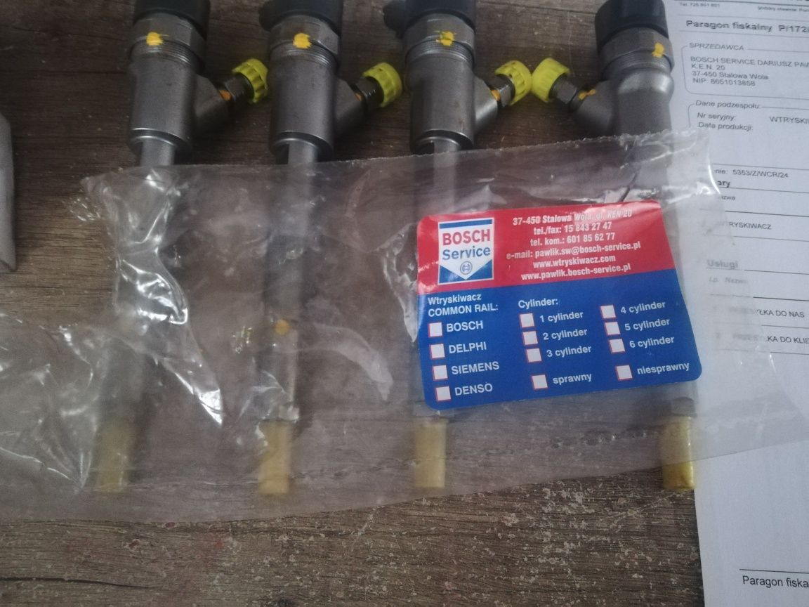 Wtryskiwacze Bosch  Toyoty Yaris 1,4 Disel Common Rail