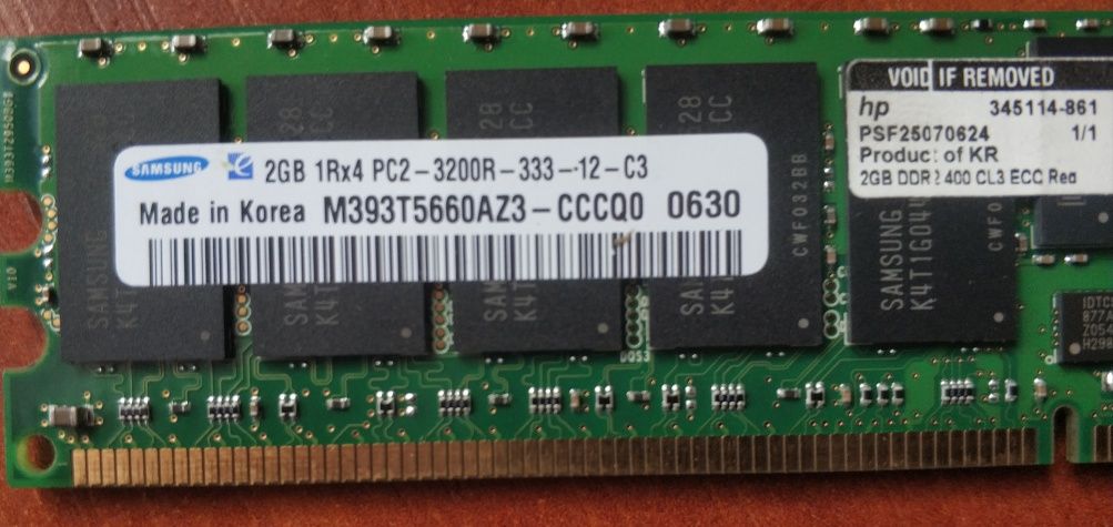 К-т 4Gb мод. пам. до сервера HP (4GB REG PC2-3200 2x2GB 1Rank)