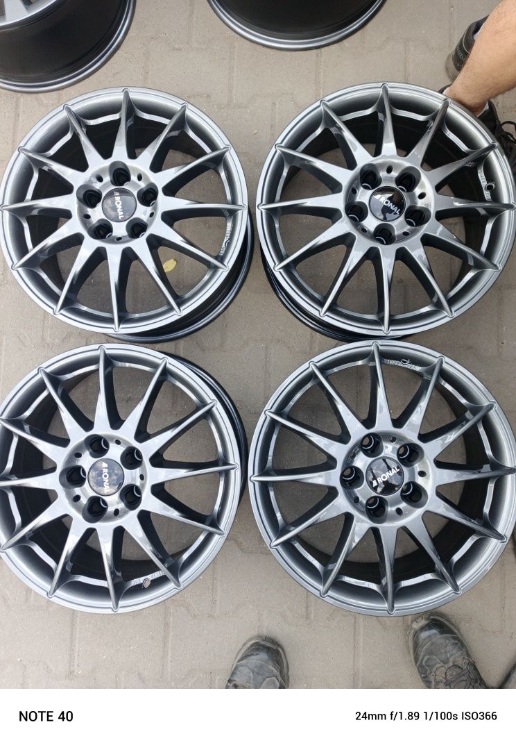 Felgi aluminiowe Ronal 5x112 7x17 et35 po malowaniu proszkowym