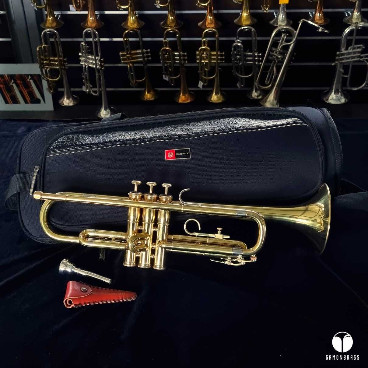 Trąbka Olds Ambassador Fullerton California ustnik gig bag Gamonbrass