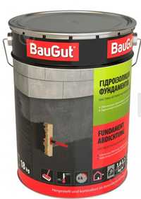 Мастика битумно-каучуковая BauGut гидроизоляция фундамента 18 кг