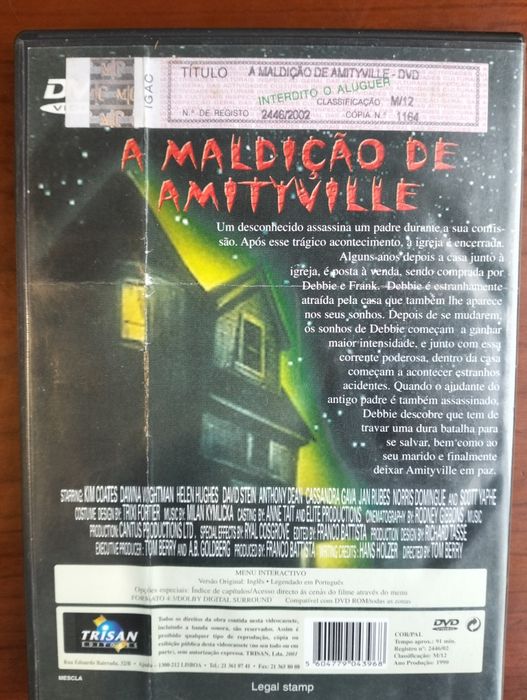 DVD A Maldição de Amityville