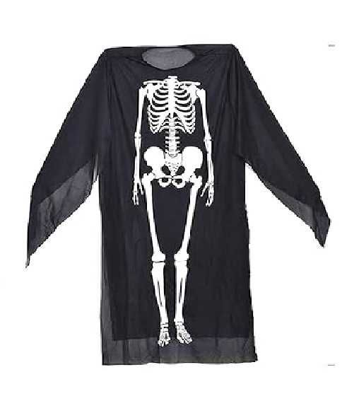 Kostium na Halloween Przebranie KOŚCIOTRUP SZKIELET Ponczo Tunik-110cm