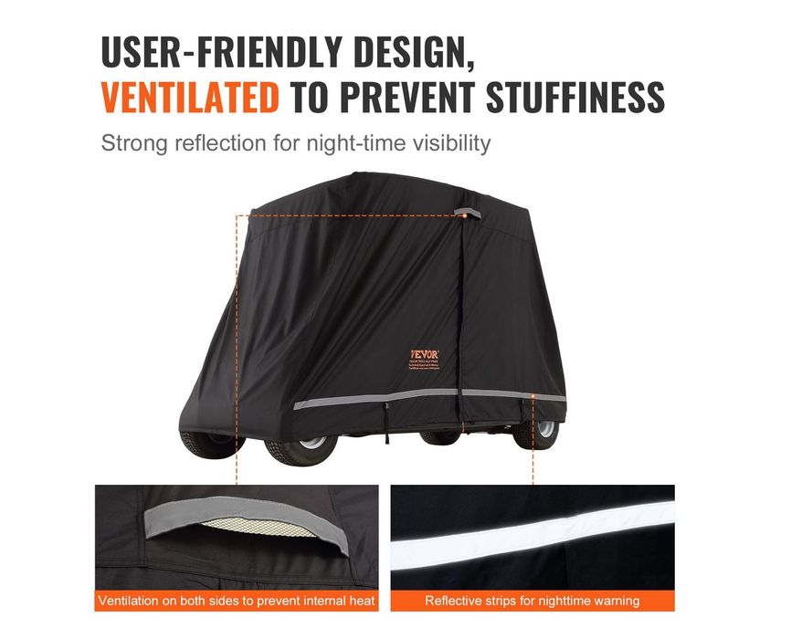 POKROWIEC na WÓZEK GOLFOWY dla 4 osób Wodoodporny z Poliestru 600D