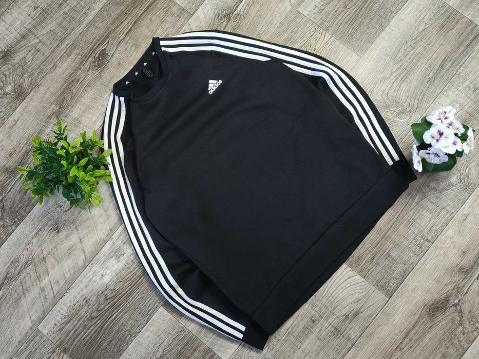 ADIDAS на лампасах світшот чоловічий оригінал чорний М