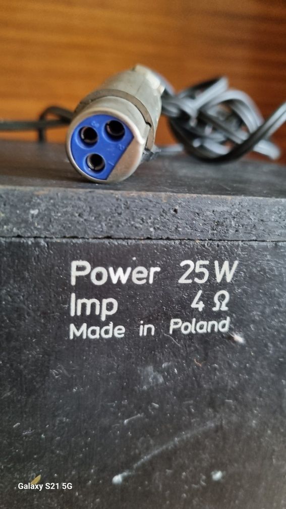 Głośnik Unitra Tonsil z 1985 r PRL plus kabel z profesjonalną końcówką