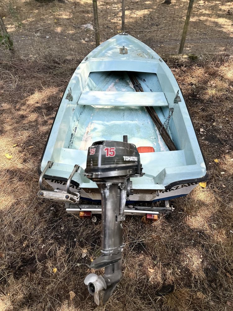 Barco com Motor 15cv + Reboque – Conjunto Completo