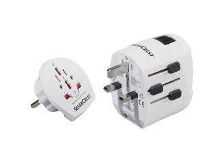 Adaptador de Fichas e Tomadas UNIVERSAL USB para viagem