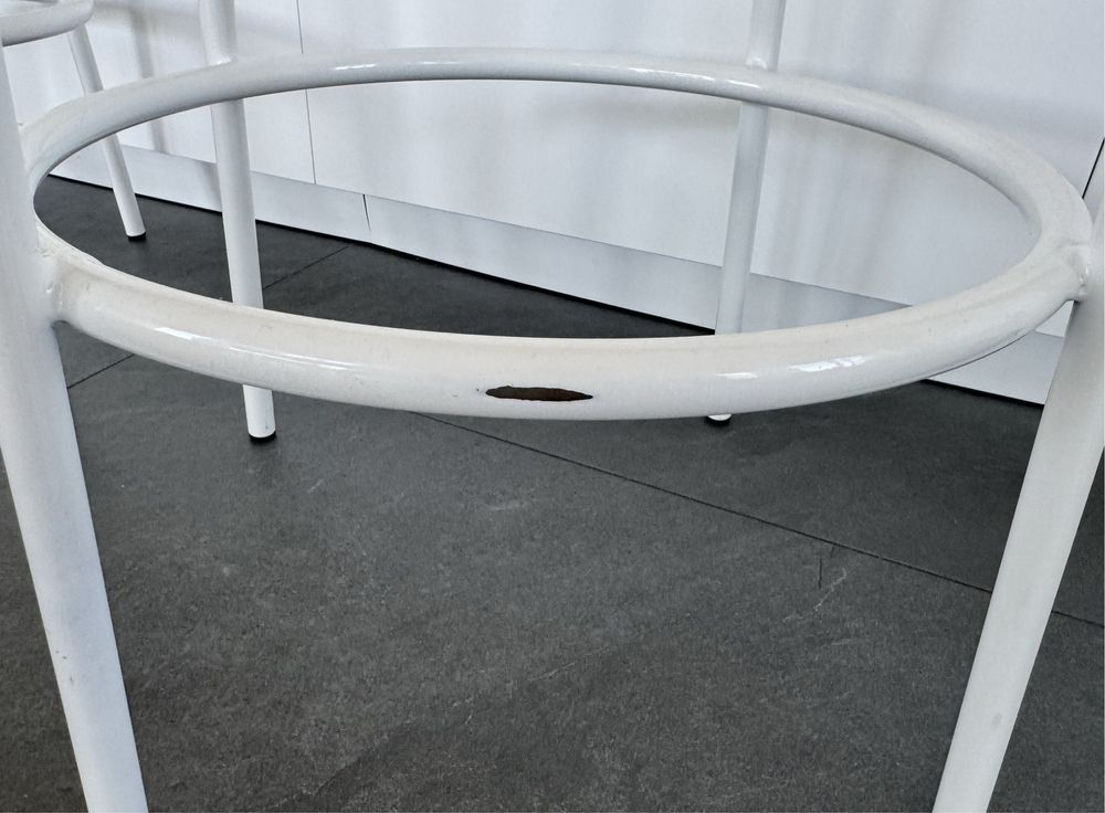4x biały stołek barowy / hoker / wysokie krzesło Timmy 75 cm
