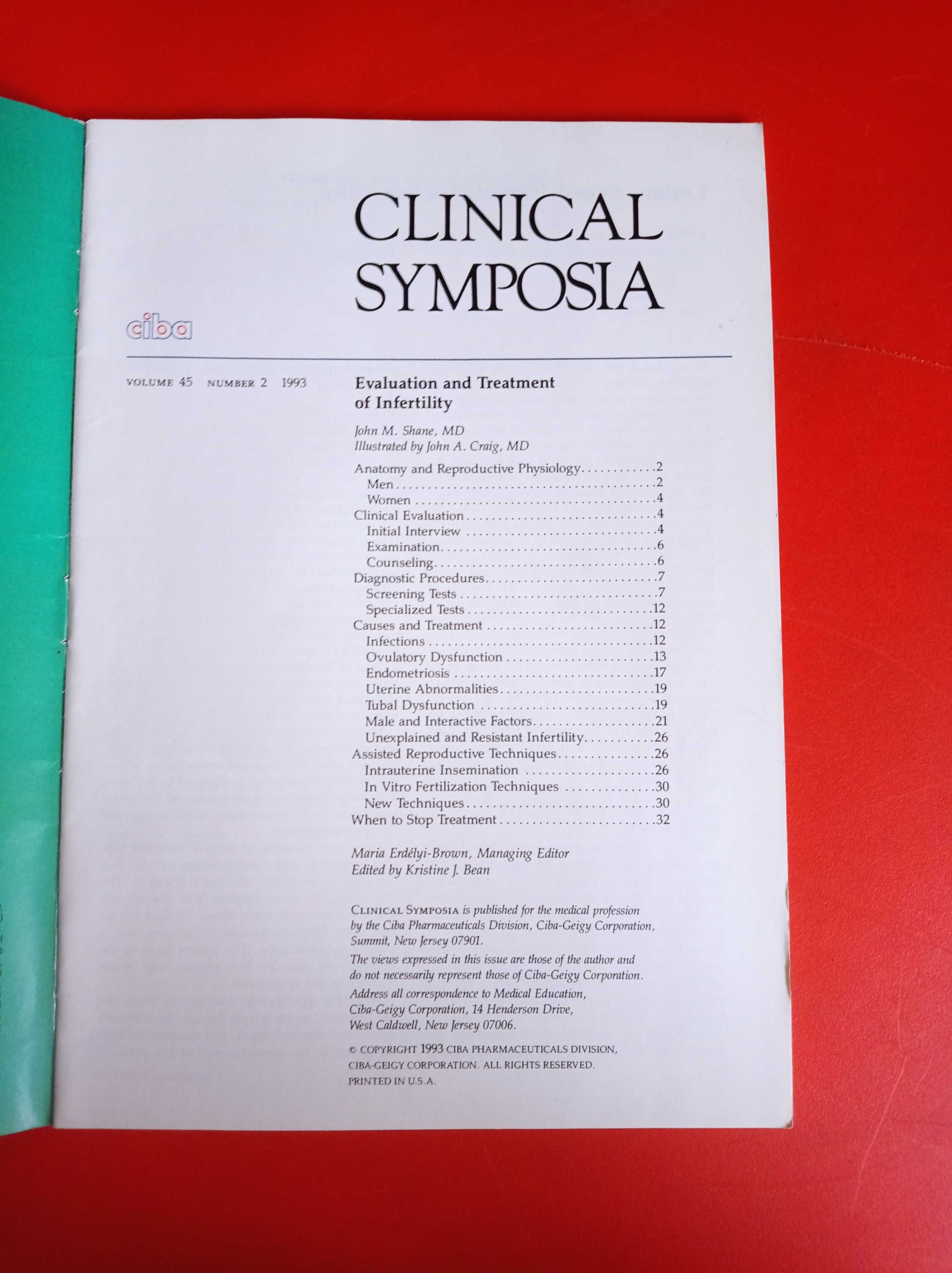 Clinical Symposia nr 2/1993, Evaluation and Treatment of Infertility