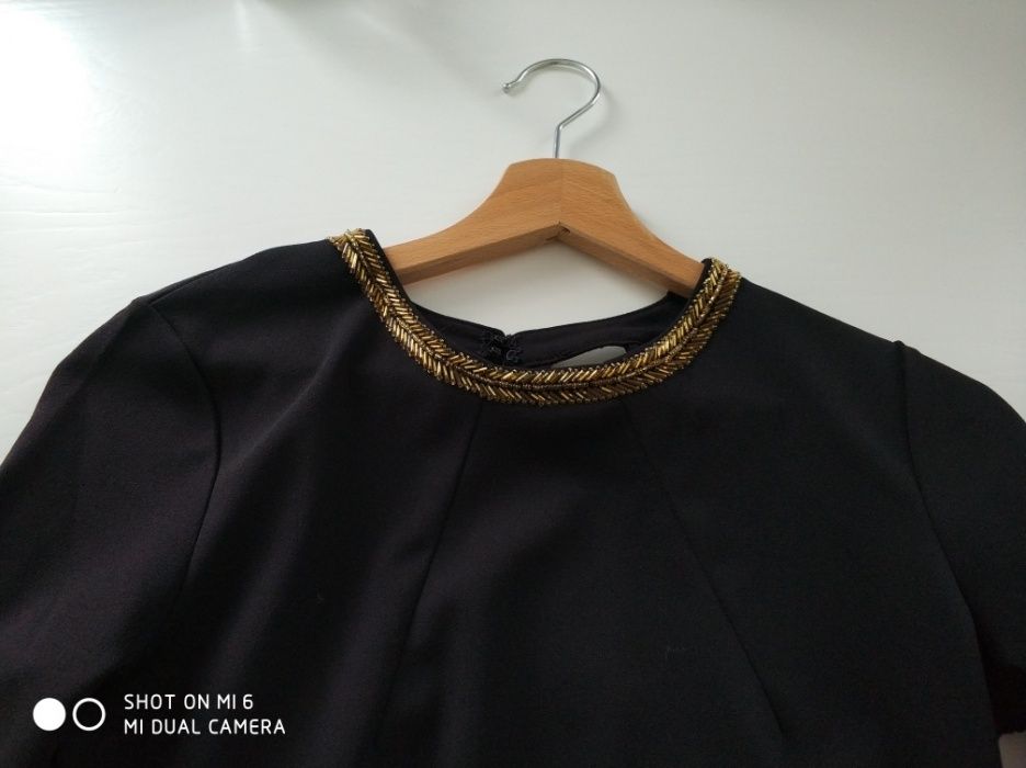 Sukienka H&M czarna, mini 36,S sexi