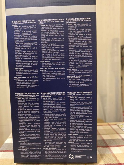 Голова, манікен, болванка для перукарів — 100% натуральне волосся 40см