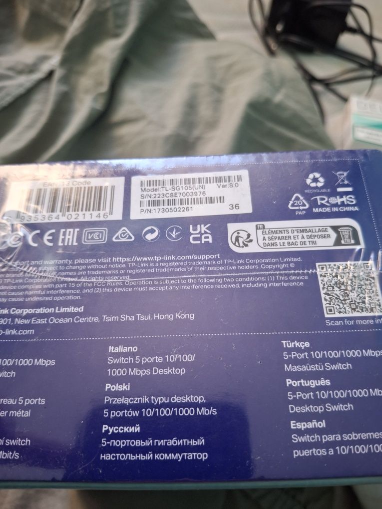 Switch TP-LINK TL-SG105 nowy, folia