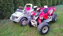 quad Polaris + auto Gaucho Peg Perego akumulator
