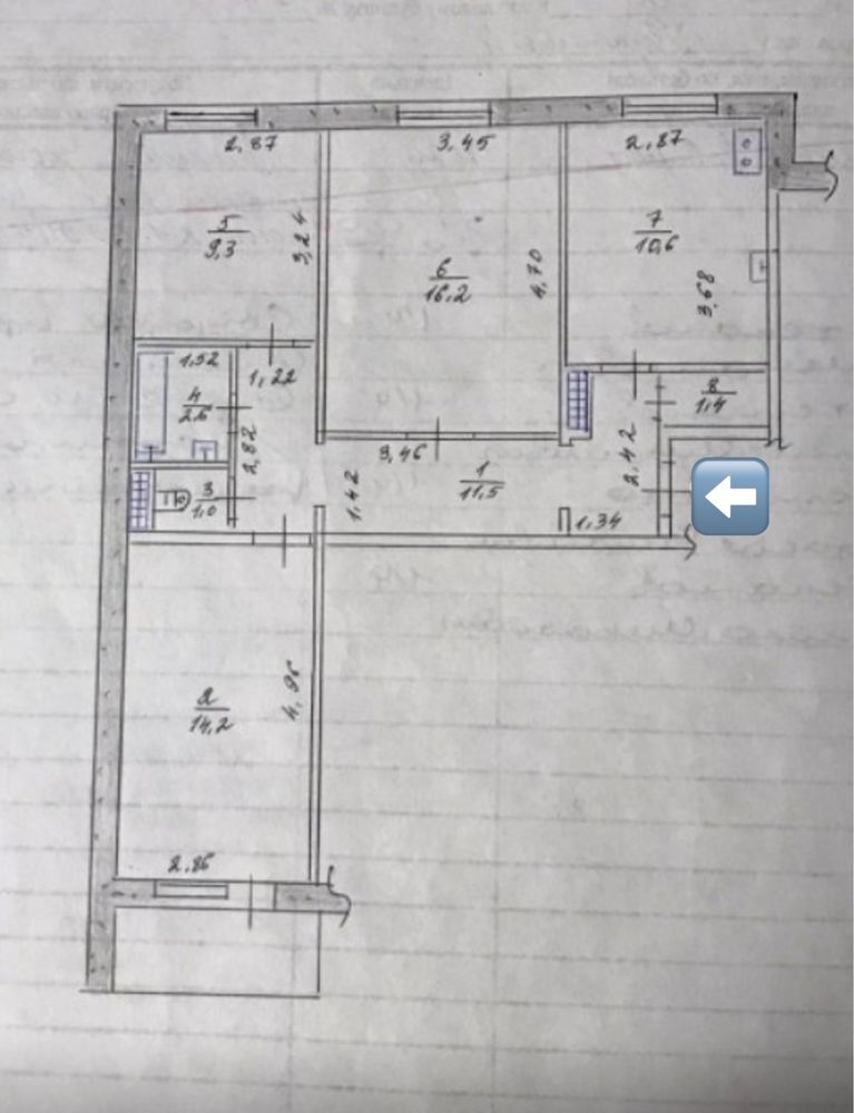 Продаж 3-к квартири на Бабурці