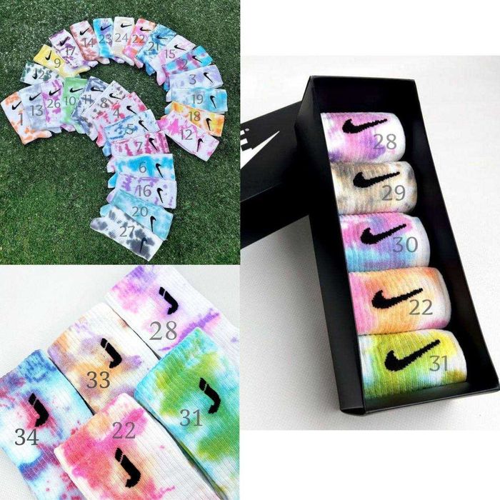 Високі шкарпетки tie-dye nike жіночі розмір 35-39