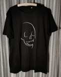 T-shirts Pretas com Caveiras Unisexo