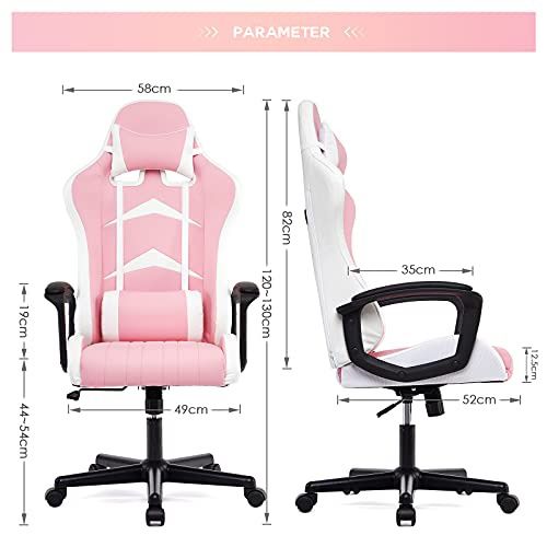 Fotel obrotowy krzesło gamingowe Intimate WM Heart różowe