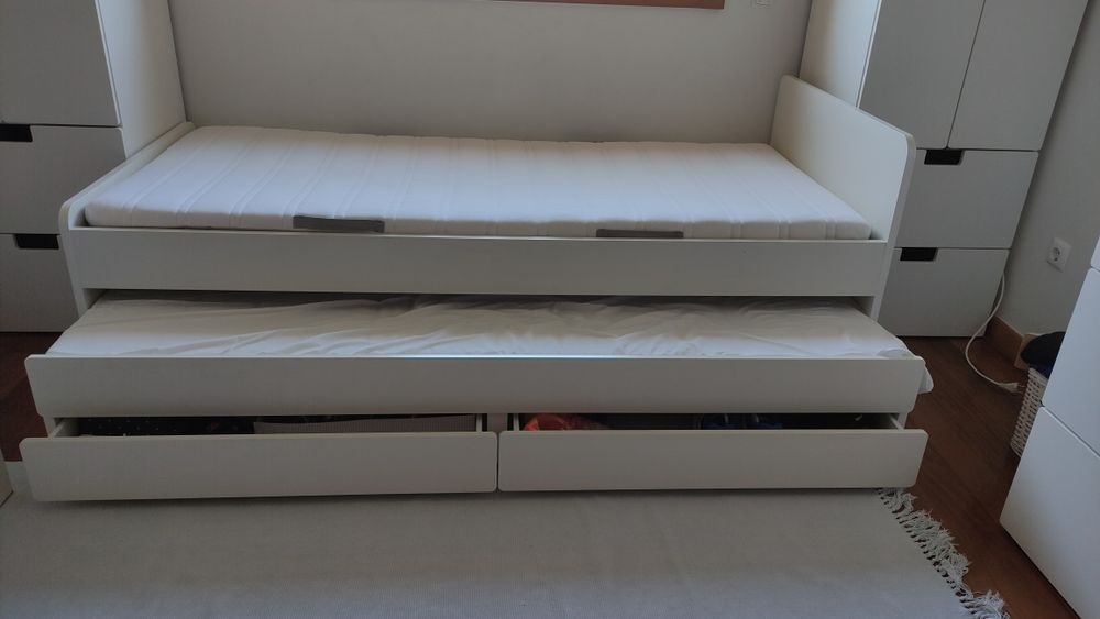 Cama 90*200 com cama extra gavetão+ colchão