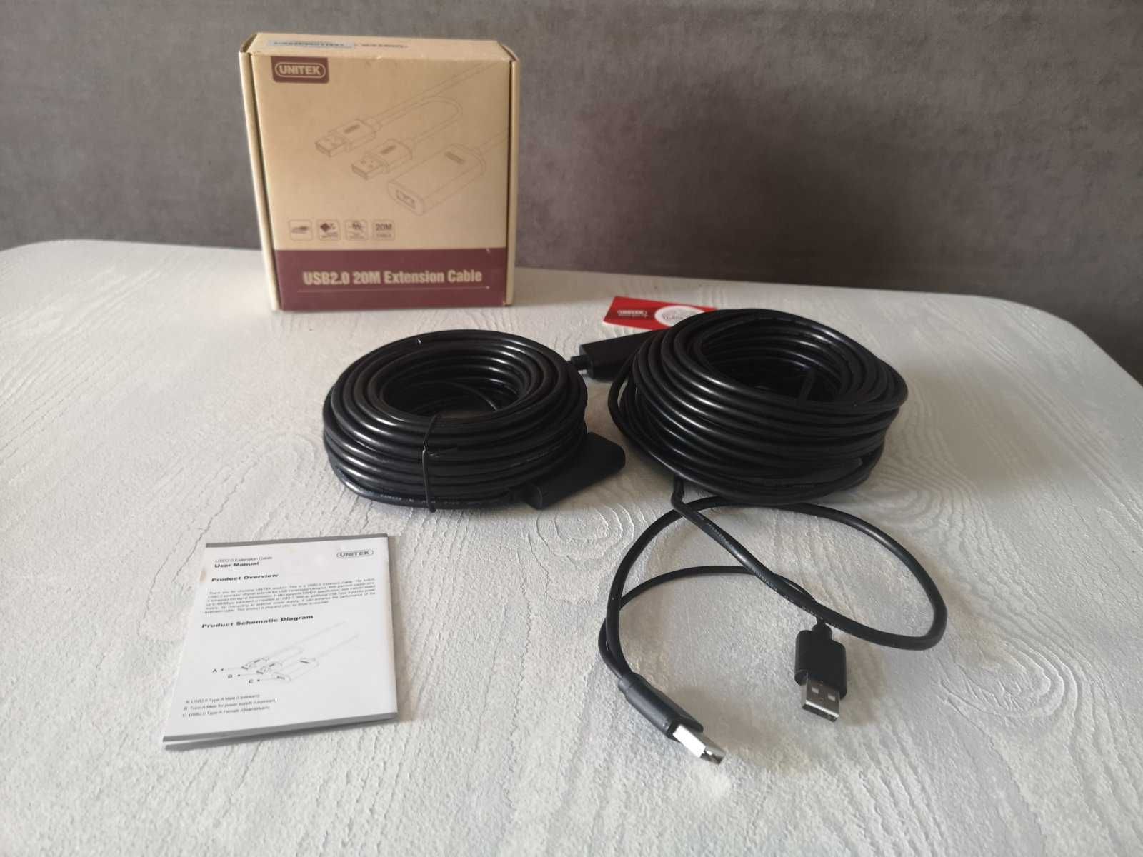 Kabel USB 20metrów