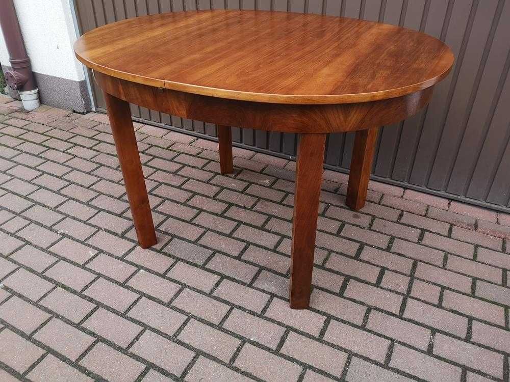 Stół Art-Deco Orzech Zgrabny Stary Antyk Rozkładany Po Renowacji.
