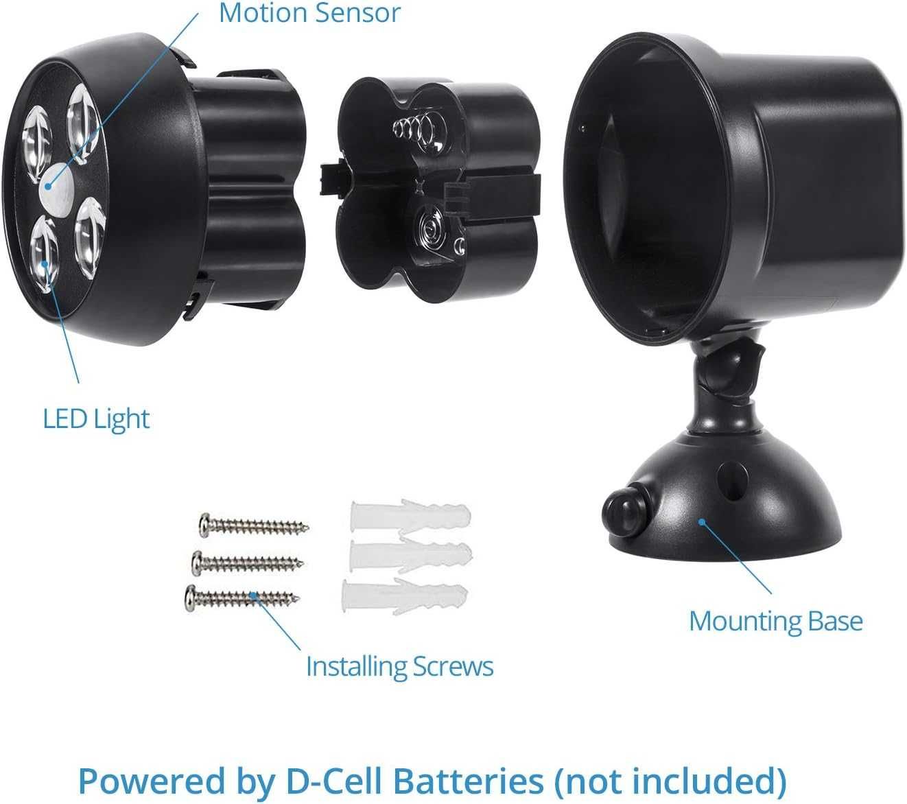 Nowy czujnik ruchu/ lampa/ lampa/ halogen/ 2 szt/ NICREW !7214!
