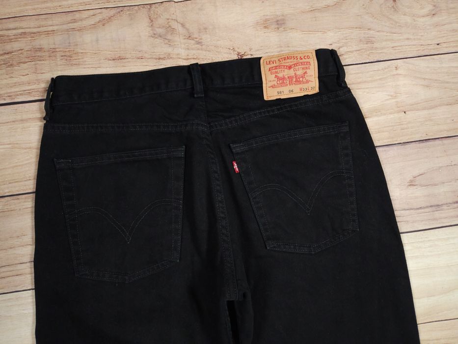 LEVI'S 581 Spodnie Jeans Czarne Męskie r. 33/32
