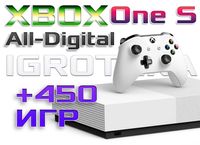 Xbox One S All-Digital Б/У + 450 игр + EA Access (XOne) (X1)