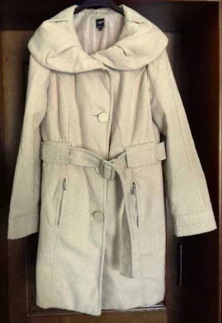Piaskowy damski płaszcz płaszczyk zimowy Reporter XL