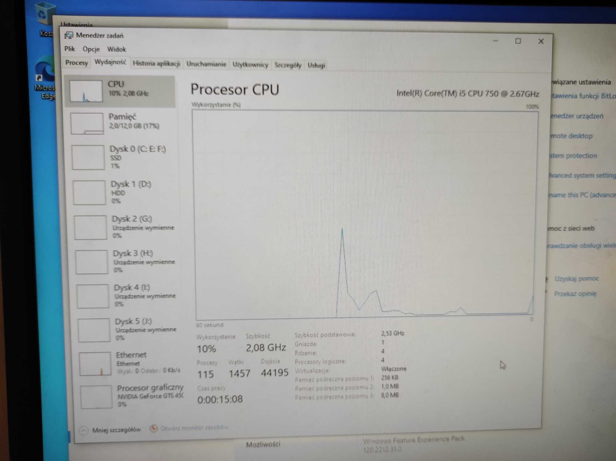 Komputer PC Do Gier. i5, P55-UD3L, Nvidia GF GTS450, Dysk SSD,12GB RAM