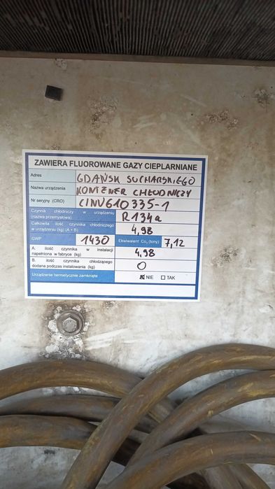 Chłodnia magazyn mroźnia 40 HCRF używana PROMO