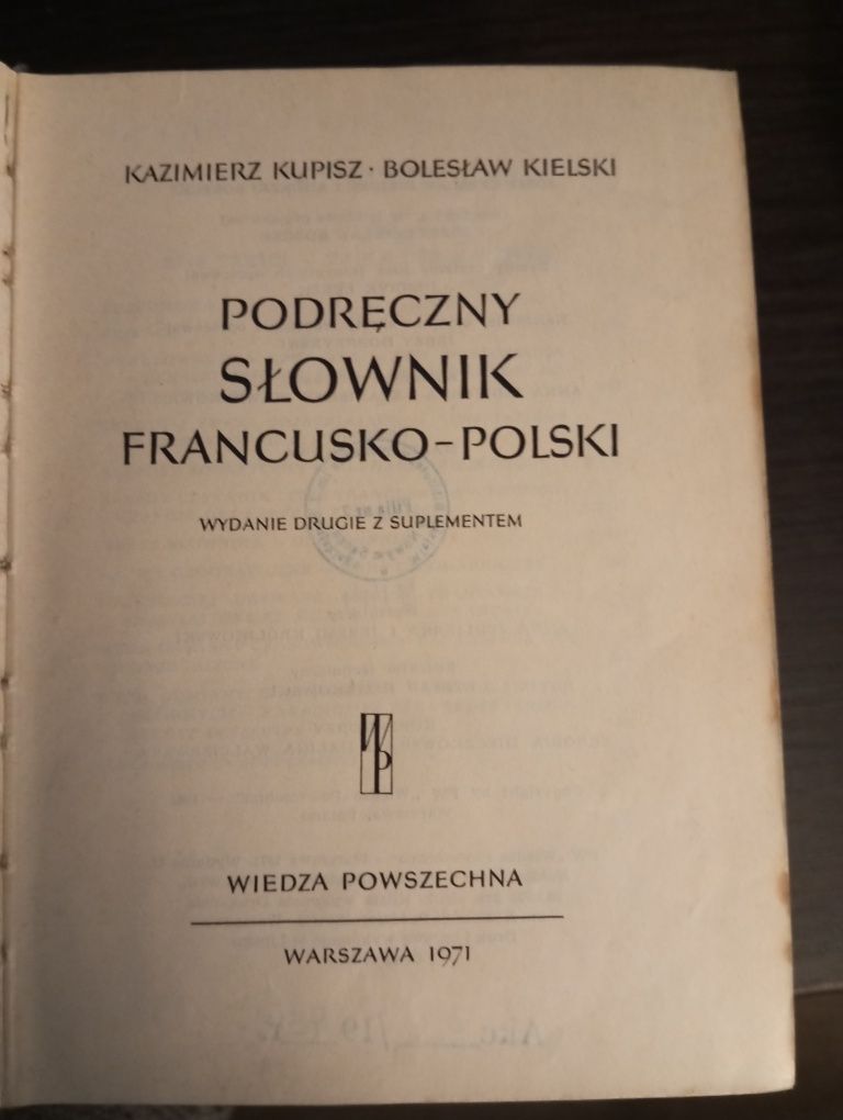 Podręczny słownik Francusko Polski