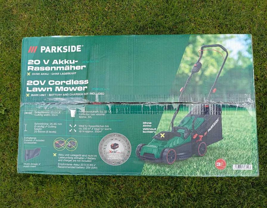 NOWA akumulatorowa kosiarka 20V,PARKSIDE PARM 20-Li A1