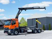 Mercedes-Benz ANTOS 2643 / 6X2 / HDS PALFINGER PK19.001 SLD5+HAKOWIEC PALFINGER 20 000 KG / Z NIEMIEC  Pierwszy właściciel / podnoszona - skrętna oś / klimatyzacja / lodówka