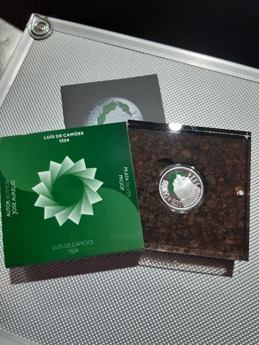 Moeda prata  proof  5€ 500 anos camoes  2024 rara