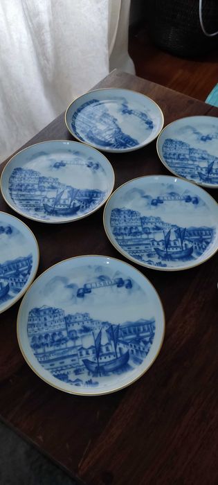 Pratos doce coleção azulejos Lisboa da Vista Alegre